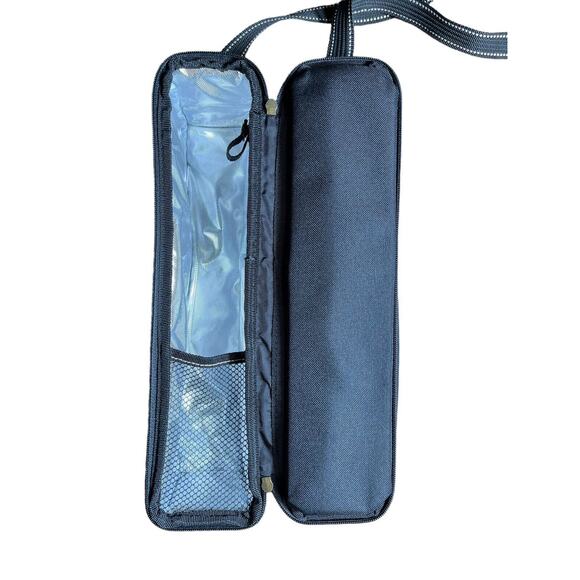 Picnic at Ascot Insulated Zip Canvas Wine Carrier Tote Travel Sling‎ Bag Black - Picture 5 of 8